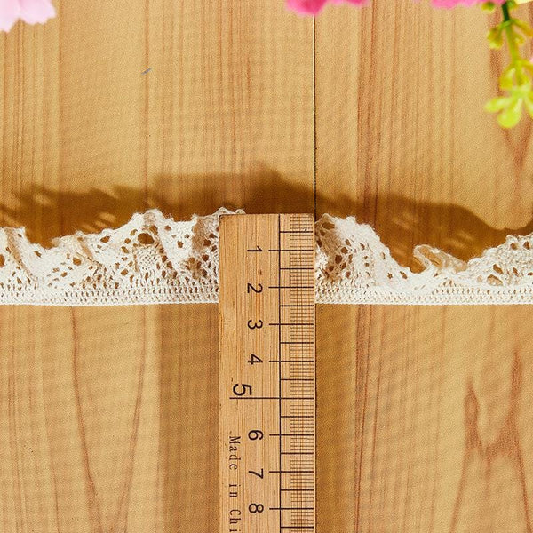 Elastic Cotton Venice Lace Trim: Scalloped Edge Sewing & Crafting