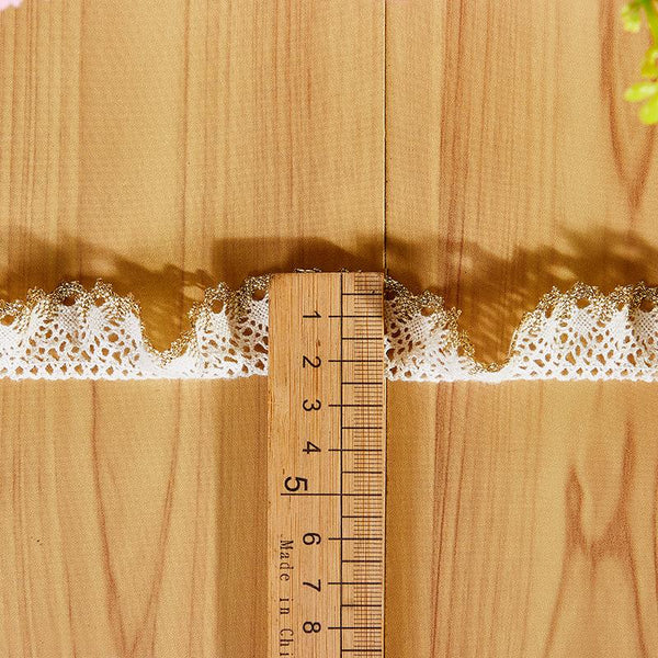 Elastic Cotton Venice Lace Trim: Scalloped Edge Sewing & Crafting