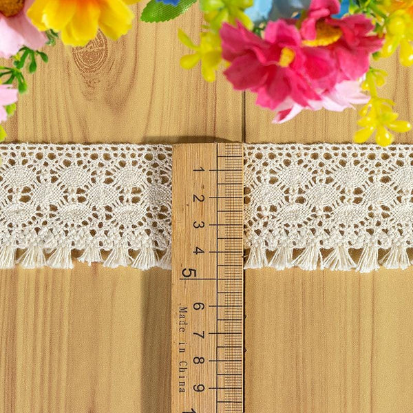 Cotton Venice Lace Trim: Scalloped Edge Sewing & Crafting