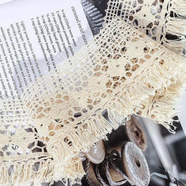 Cotton Venice Lace Trim: Scalloped Edge Sewing & Crafting