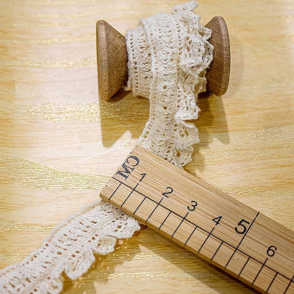 Elastic Cotton Venice Lace Trim: Scalloped Edge Sewing & Crafting