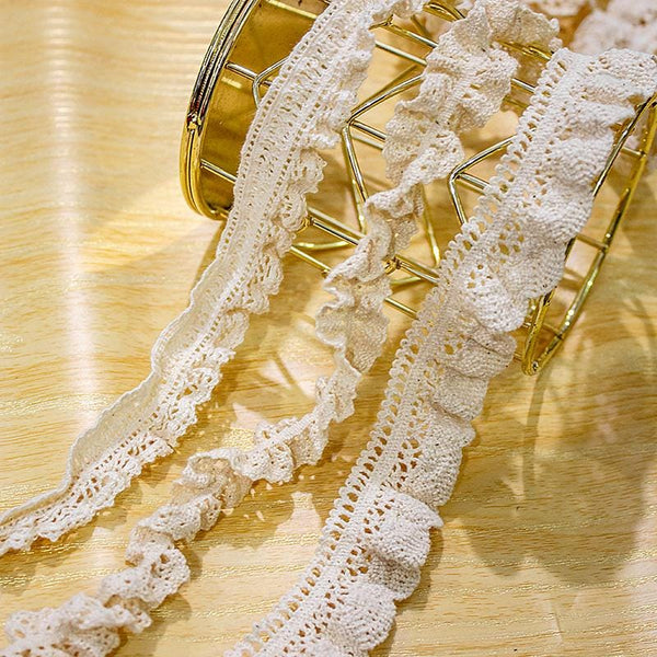 Elastic Cotton Venice Lace Trim: Scalloped Edge Sewing & Crafting