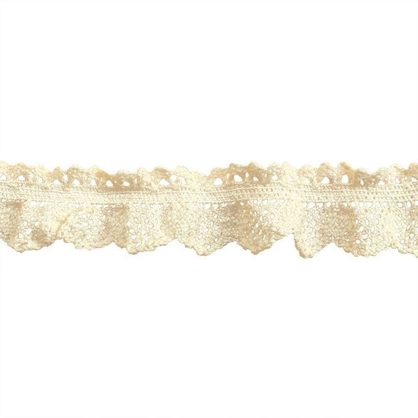 Elastic Cotton Venice Lace Trim: Scalloped Edge Sewing & Crafting