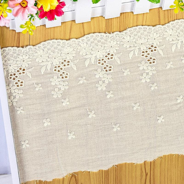 Scalloped Cotton Lace Trim: White Broderie Anglaise for Sewing & Crafts