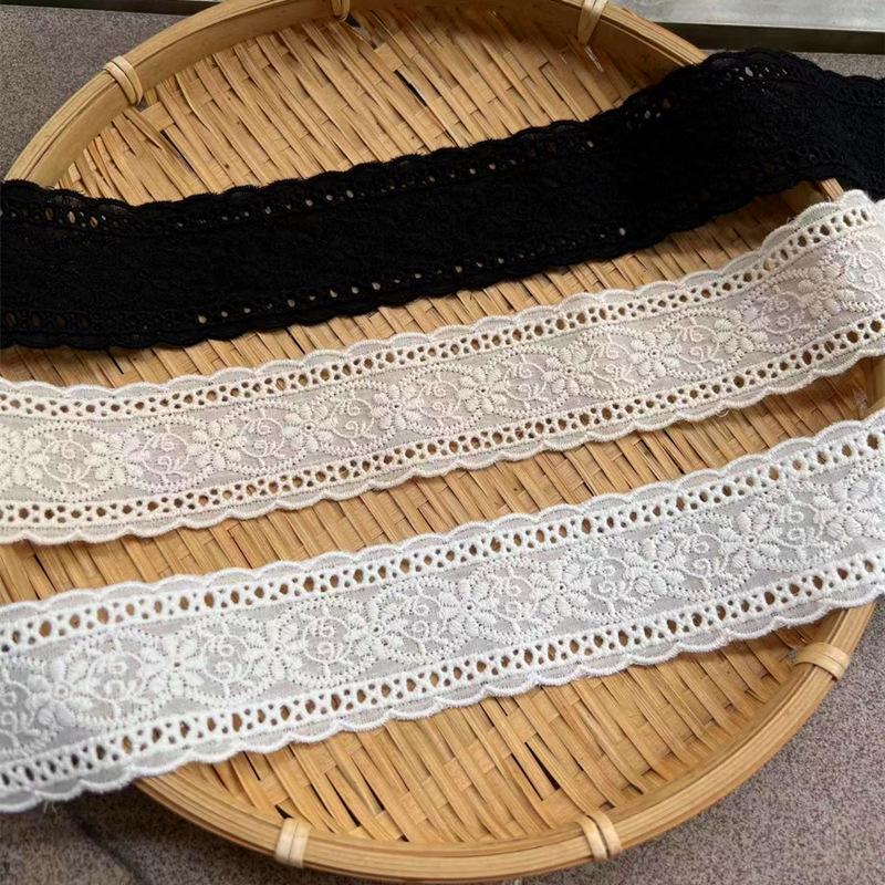 White Cotton Lace Trim: Scalloped Edge Sewing & Crafting, 1 3/4" wide