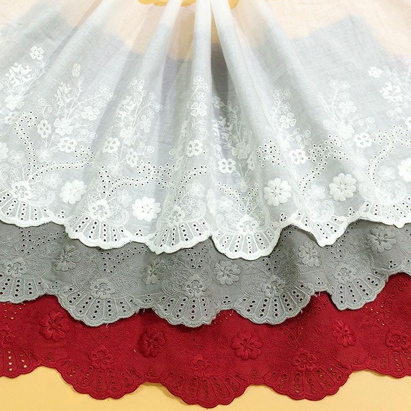 Scalloped Edge Cotton Lace Trim: Elegant Sewing & Craft Décor