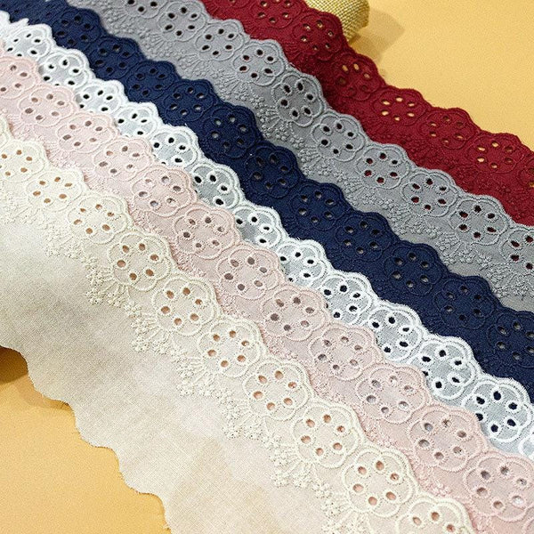 Scalloped Edge Cotton Lace Trim: Elegant Sewing & Craft Décor