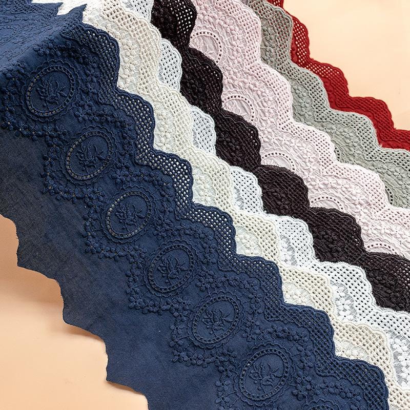 Scalloped Cotton Lace Trim: White Broderie Anglaise for Sewing & Crafts