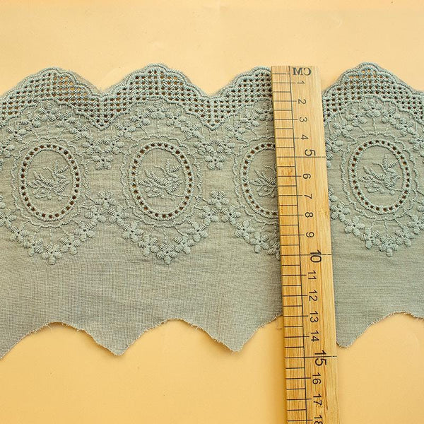 Scalloped Cotton Lace Trim: White Broderie Anglaise for Sewing & Crafts