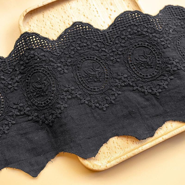 Scalloped Cotton Lace Trim: White Broderie Anglaise for Sewing & Crafts