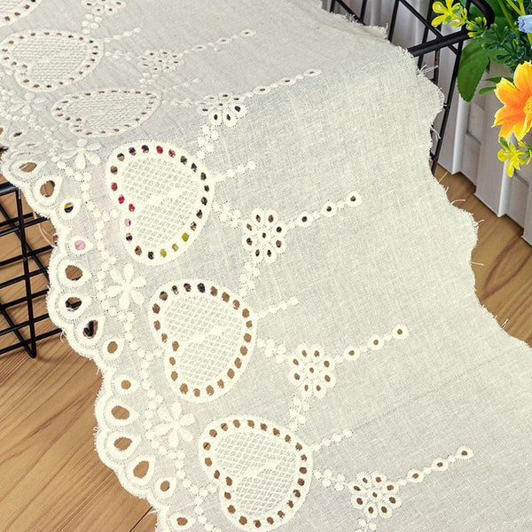 Scalloped Cotton Lace Trim: White Broderie Anglaise for Sewing & Crafts