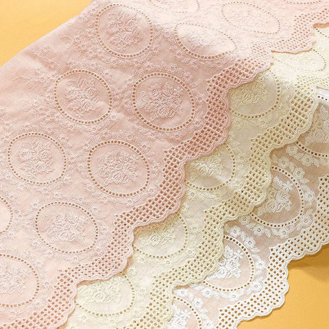 Scalloped Cotton Venice Lace Trim: Elegant Sewing & Craft Décor