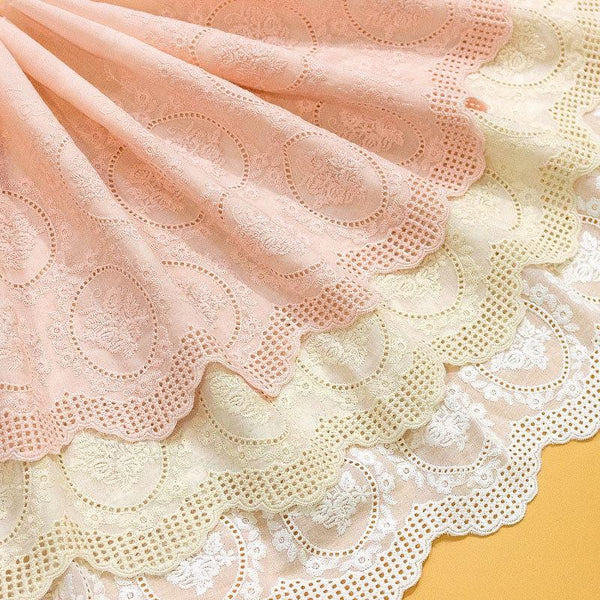 Scalloped Cotton Venice Lace Trim: Elegant Sewing & Craft Décor