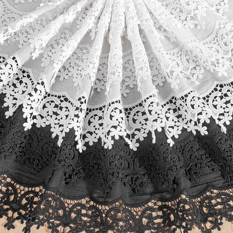 Scalloped Edge Cotton Lace Trim: Elegant Sewing & Craft Décor