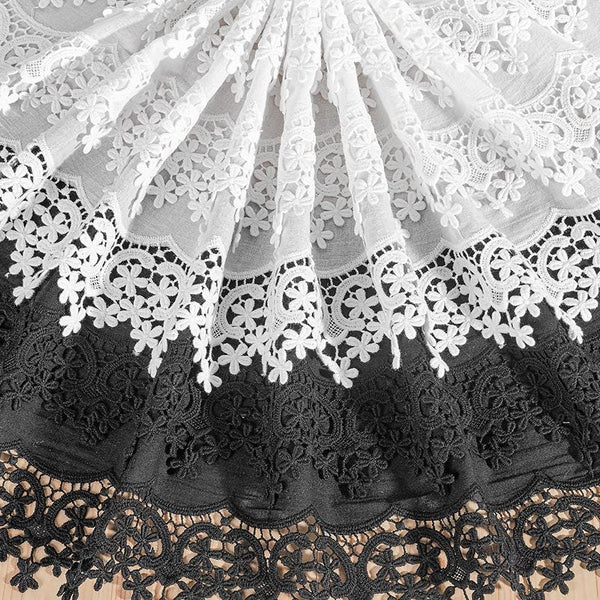 Scalloped Edge Cotton Lace Trim: Elegant Sewing & Craft Décor