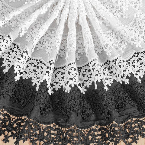 Scalloped Edge Cotton Lace Trim: Elegant Sewing & Craft Décor