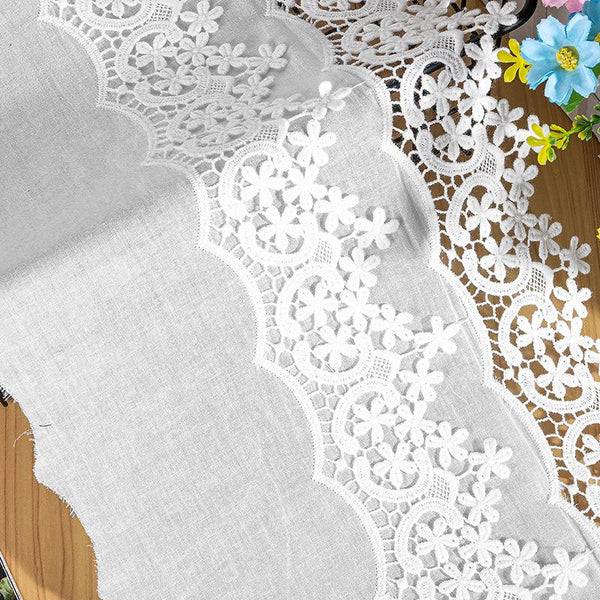 Scalloped Edge Cotton Lace Trim: Elegant Sewing & Craft Décor