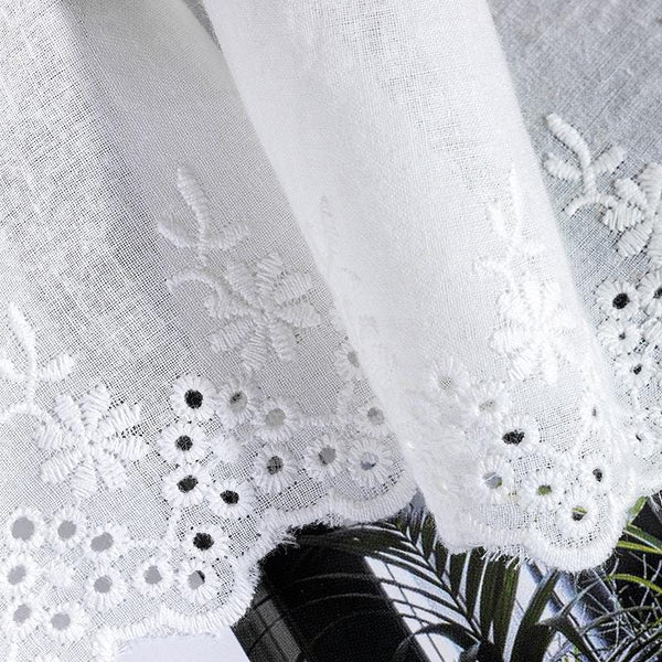 White Cotton Lace Trim: Scalloped Edge Venice Lace for Sewing