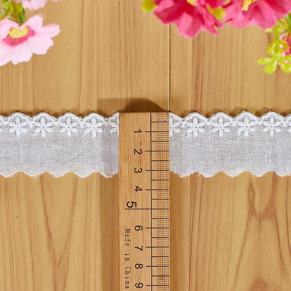White Cotton Lace Trim: Scalloped Edge Sewing & Crafting