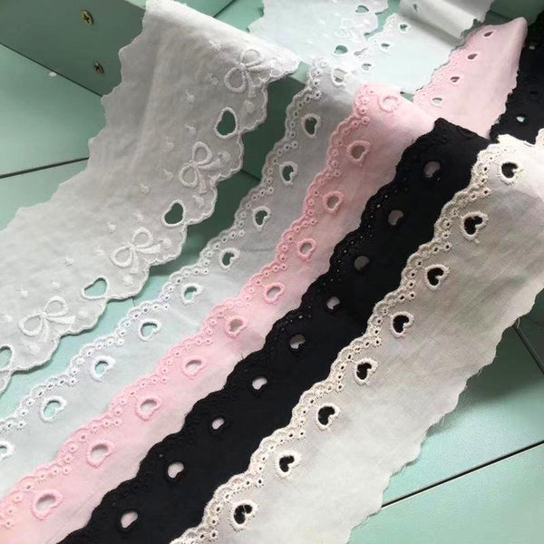 White Cotton Lace Trim: Scalloped Edge Sewing & Crafting