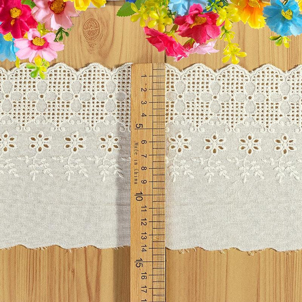 Scalloped Edge Broderie Anglaise Cotton Lace Trim: Sewing & Crafting
