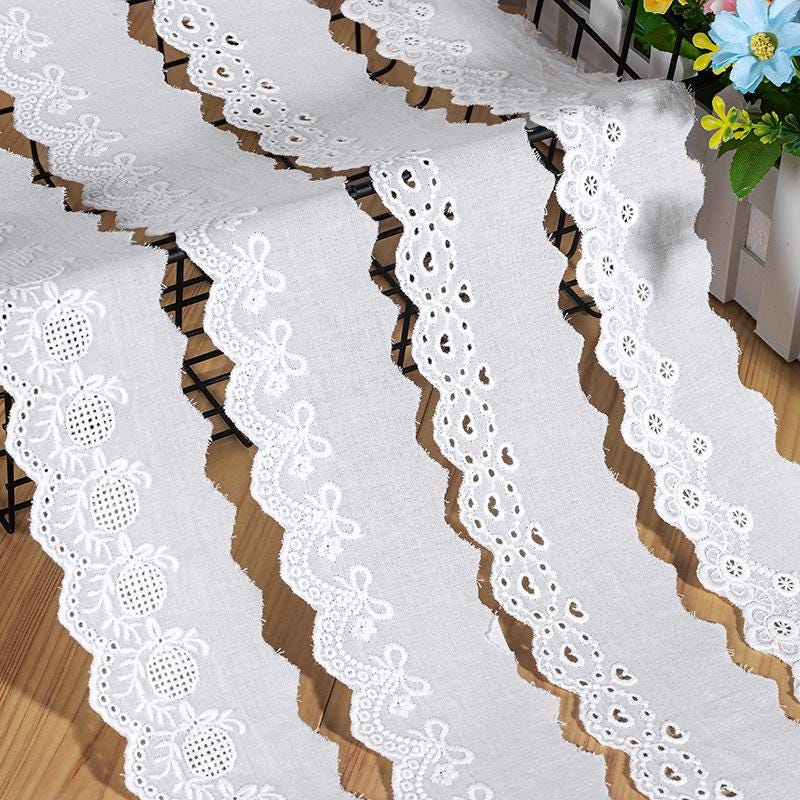 Scalloped Edge Cotton Lace Trim: Elegant Sewing & Crafting
