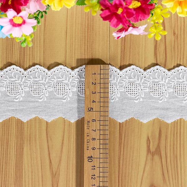 Scalloped Edge Cotton Lace Trim: Elegant Sewing & Crafting