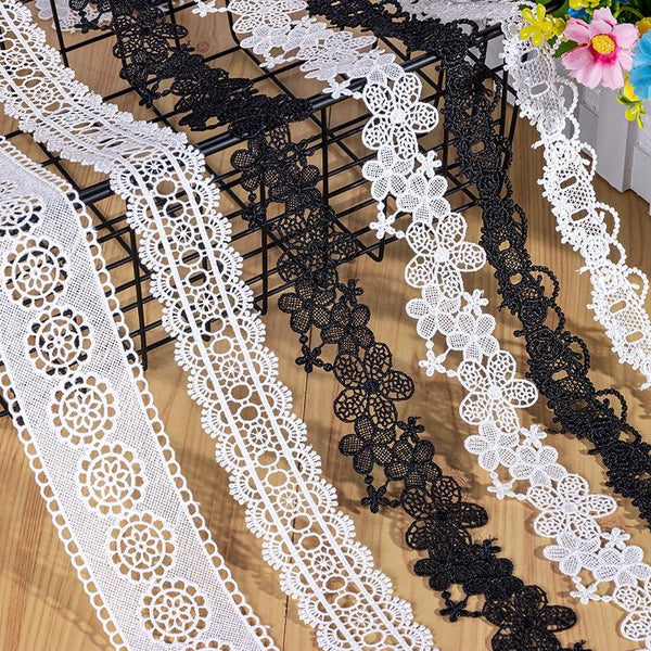 White Venice Lace Trim: Scalloped Guipure, Victorian Style - By The Yard