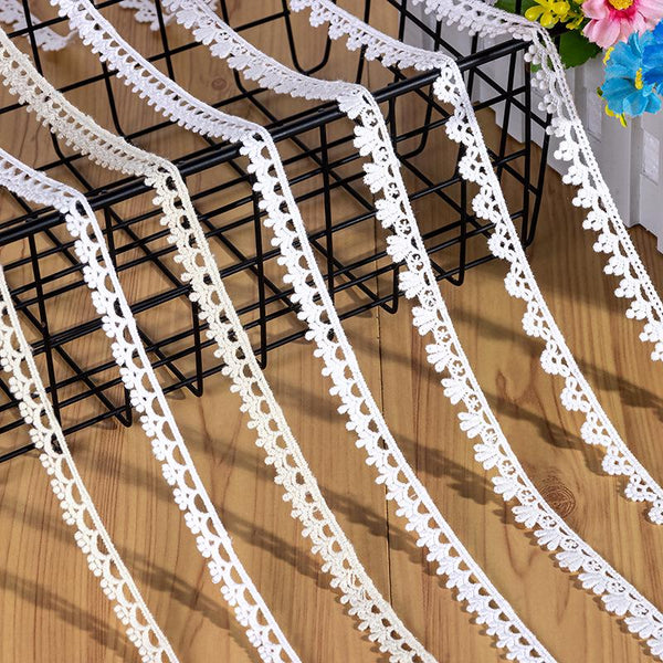 White Scalloped Venice Lace Trim: Victorian Guipure, Sewing & Crafting
