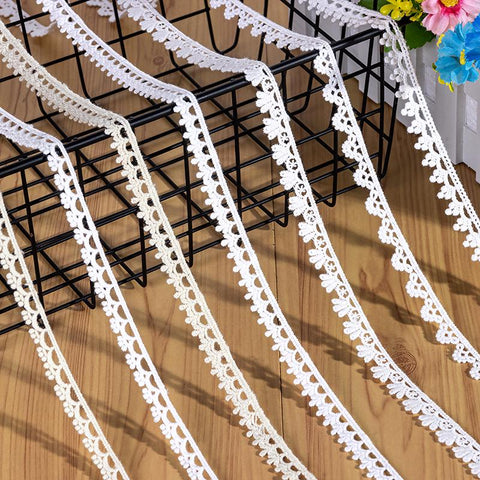 White Scalloped Venice Lace Trim: Victorian Guipure, Sewing & Crafting