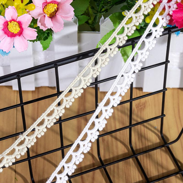White Scalloped Venice Lace Trim: Victorian Guipure, Sewing & Crafting