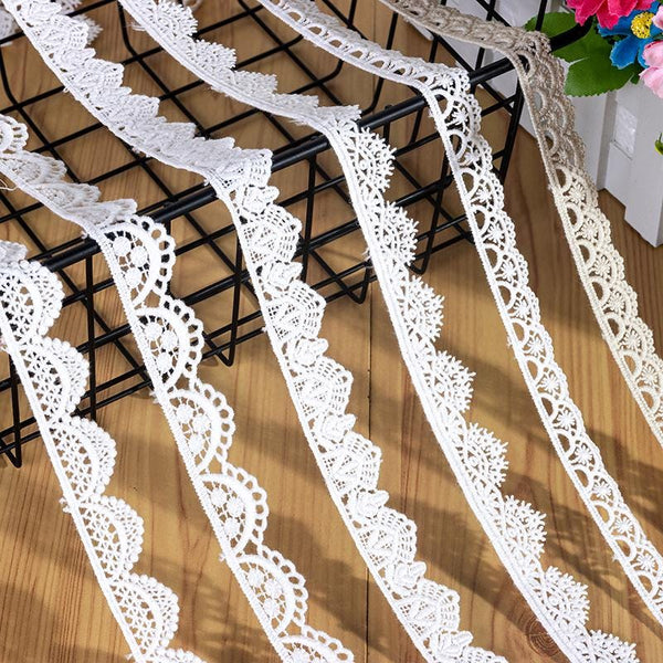 Cotton Venice Lace Trim: 4 1/4" Scalloped Victorian Guipure