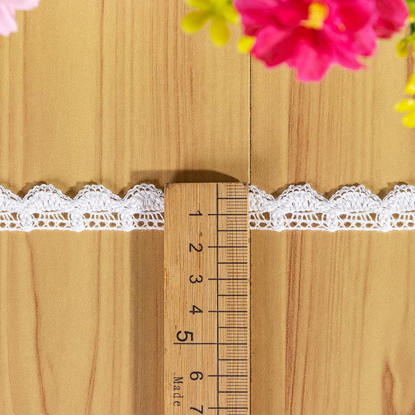 White Venice Lace Trim: Scalloped Victorian Guipure 1/2 inches wide