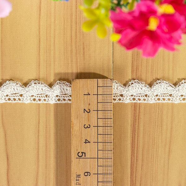 White Venice Lace Trim: Scalloped Victorian Guipure 1/2 inches wide