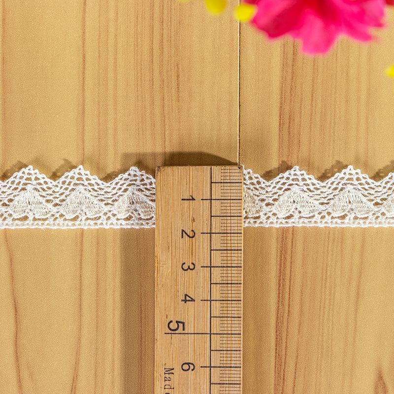 White Venice Lace Trim: Scalloped Victorian Guipure 1/2 inches wide
