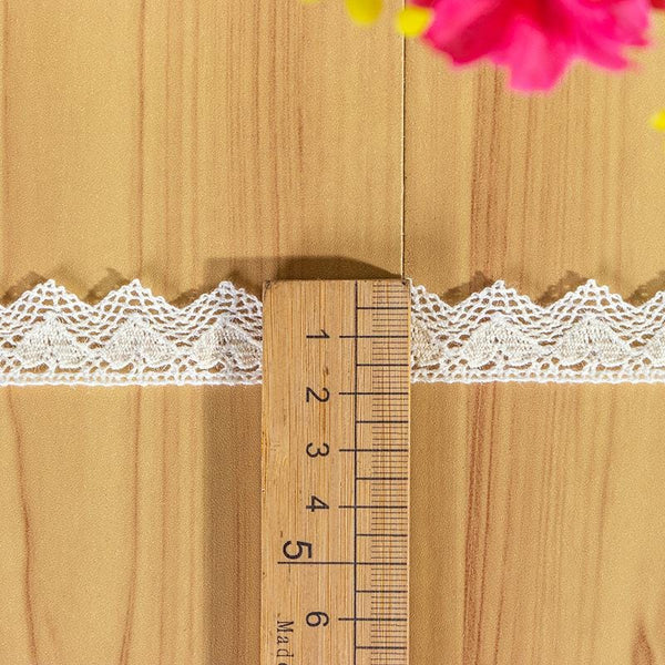 White Venice Lace Trim: Scalloped Victorian Guipure 1/2 inches wide