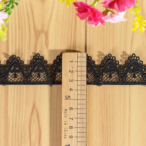 White Venice Lace Trim: Scalloped Victorian Guipure, Crafting & Sewing