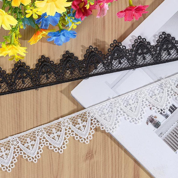 White Venice Lace Trim: Scalloped Victorian Guipure, Crafting & Sewing
