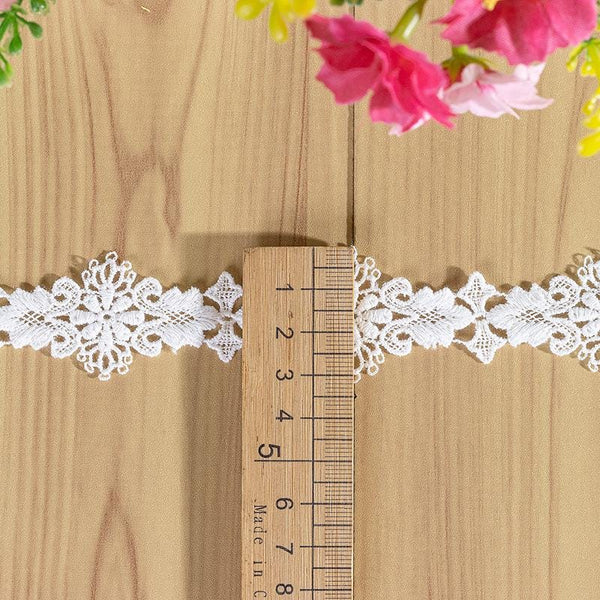 White Venice Lace Trim: Scalloped Victorian Guipure, Crafting & Sewing