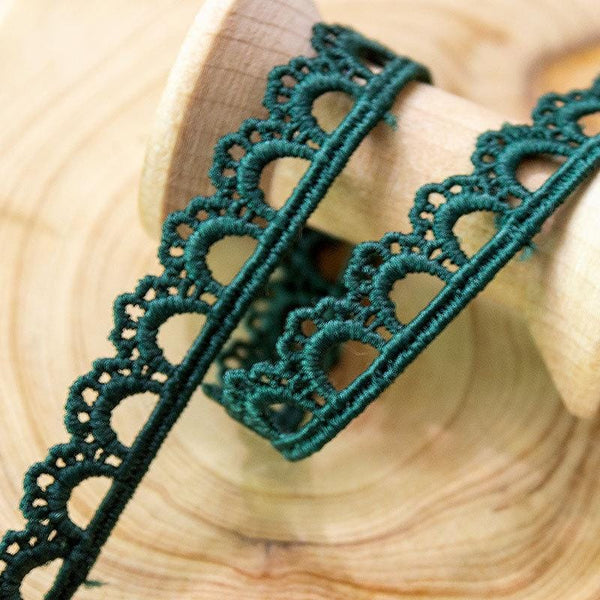 White Scalloped Venice Lace Trim: Victorian Guipure, Crafting & Sewing, 3/8" wide