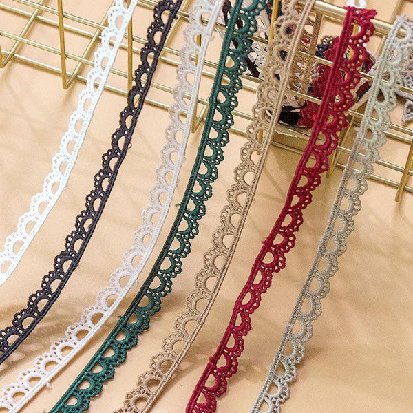 White Scalloped Venice Lace Trim: Victorian Guipure, Crafting & Sewing, 3/8" wide