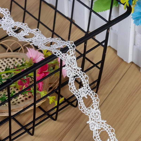 White Scalloped Venice Lace Trim: Victorian Guipure, Crafting & Sewing