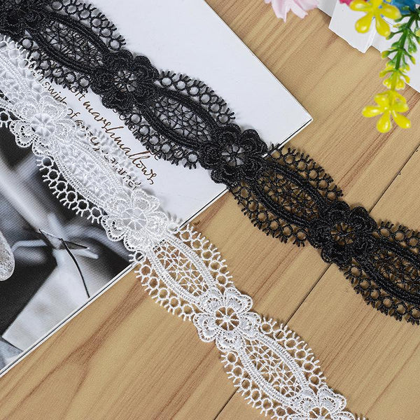 White Scalloped Venice Lace Trim: Victorian Guipure, Crafting & Sewing