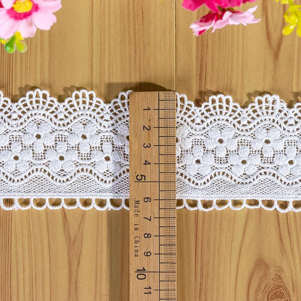 Vintage Cotton Lace Trim: Scalloped Edge Sewing Ribbon