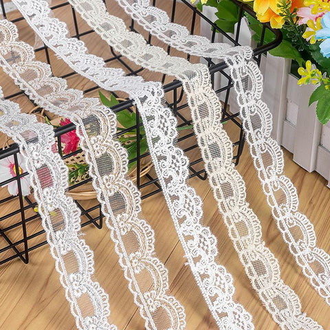 Vintage Mesh Embroidery Lace with Floral Design – Elegant Sewing Fabric for Crafts, Dressmaking & DIY Projects