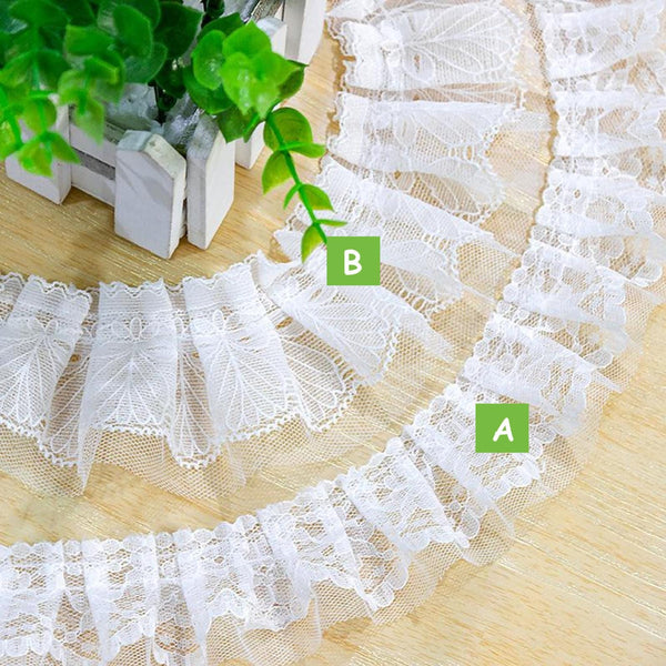 White Ruffle Tutu Trim: 2 3/8 Inches Wide, Non-Elastic DIY Decor
