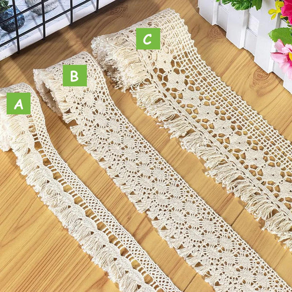 Cotton Venice Lace Trim: Scalloped Edge Sewing & Crafting, 2 inches wide priced by the yard