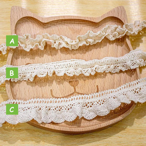 Elastic Cotton Venice Lace Trim: Scalloped Edge Sewing & Crafting, 1 inch wide priced by the yard