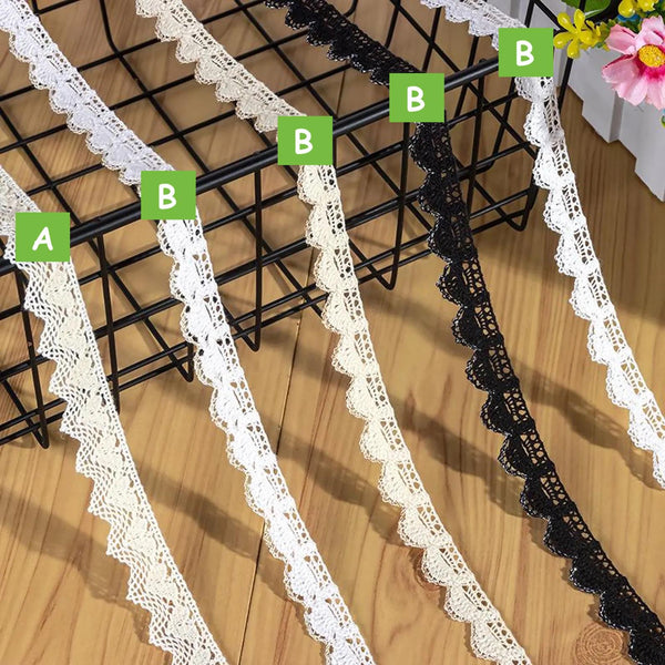 White Venice Lace Trim: Scalloped Victorian Guipure 1/2 inches wide