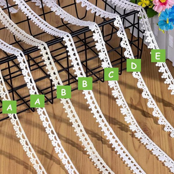 White Scalloped Venice Lace Trim: Victorian Guipure, Sewing & Crafting